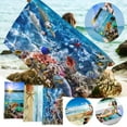 thumbnail image 4 of Clearance！Guanhe Ocean Series Blue Beach Towel (30x60) Travel Beach Towel for Adults Lightweight Microfiber, Soft, Quick Dry, Sand Free, for Swimming, Pool, Camping, Yoga, 4 of 4