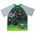 thumbnail image 3 of Monster Jam Little Boys Short Sleeve Pajama Top and Pants Set Black / Gray 4, 3 of 5