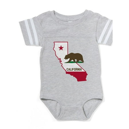 

CafePress - CALI STATE W BEAR - Cute Infant Baby Football Bodysuit