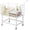 White, variant on Rolling Laundry Hamper with Wheels, 80L Heavy Duty Laundry Basket with Handle, Metal Wire Frame Laundry Cart, Dirty Clothes Hamper Organizer Dorm Room Storage for Bedroom, Bathroom, White