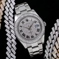 thumbnail image 3 of Pre-Owned Rolex Datejust 41MM 116300 Diamond Paved Roman Dial Diamond Bezel Stainless Steel Oyster Bracelet, 3 of 9
