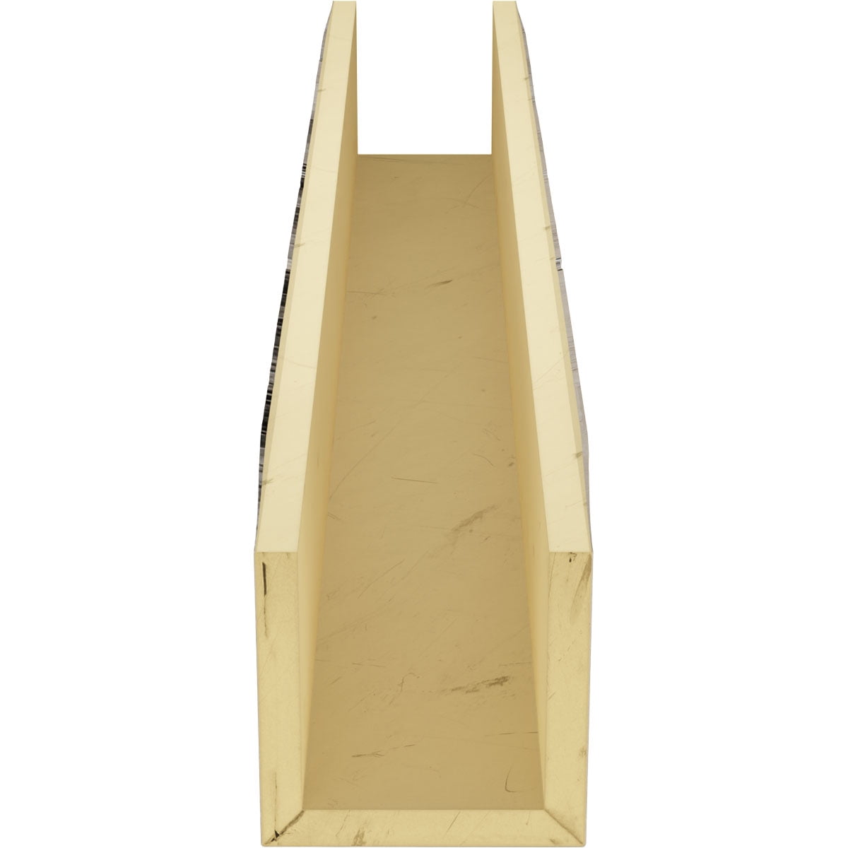 10"W x 8"H x 20'L 3-Sided (U-beam) Knotty Pine Endurathane Faux Wood Ceiling Beam, White Washed