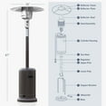thumbnail image 5 of BELLEZE 48,000BTU Patio Mocha Heater Wheel On Base LP Propane Heat CSA Certified, W/ Double-Side Waterproof Grey Heater Cover, 5 of 7