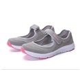 thumbnail image 2 of Missfiona Womens Mary Jane Sneakers Walking Shoes Breathable Granny Flat Work Shoes(6.5,Gray), 2 of 6