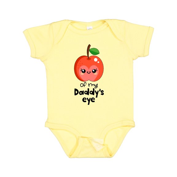 Inktastic Apple of My Daddy's Eye Cute Red Apple Boys or Girls Baby Bodysuit