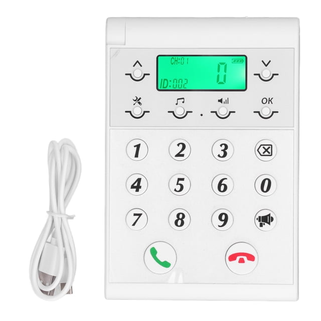 Teléfono intercomunicador inalámbrico de 1000 m de distancia, llamada clara, red inteligente, sistema de intercomunicación manos libres, host blanco