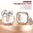 thumbnail image 2 of Durable Case for AirPods 4, HD Clear & Contrast Color Design Shockproof Cover for AirPods 4th Generation 2024 with Switch and Carabiner, 2 of 5