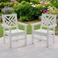thumbnail image 5 of HDPE Outdoor Dining Chairs Set of 2, All-Weather Resistant Patio Dining Chairs with Armrest Ergonomic Design for Balcony, Backyard, Garden,Lawn (White, Dining Chair), 5 of 7