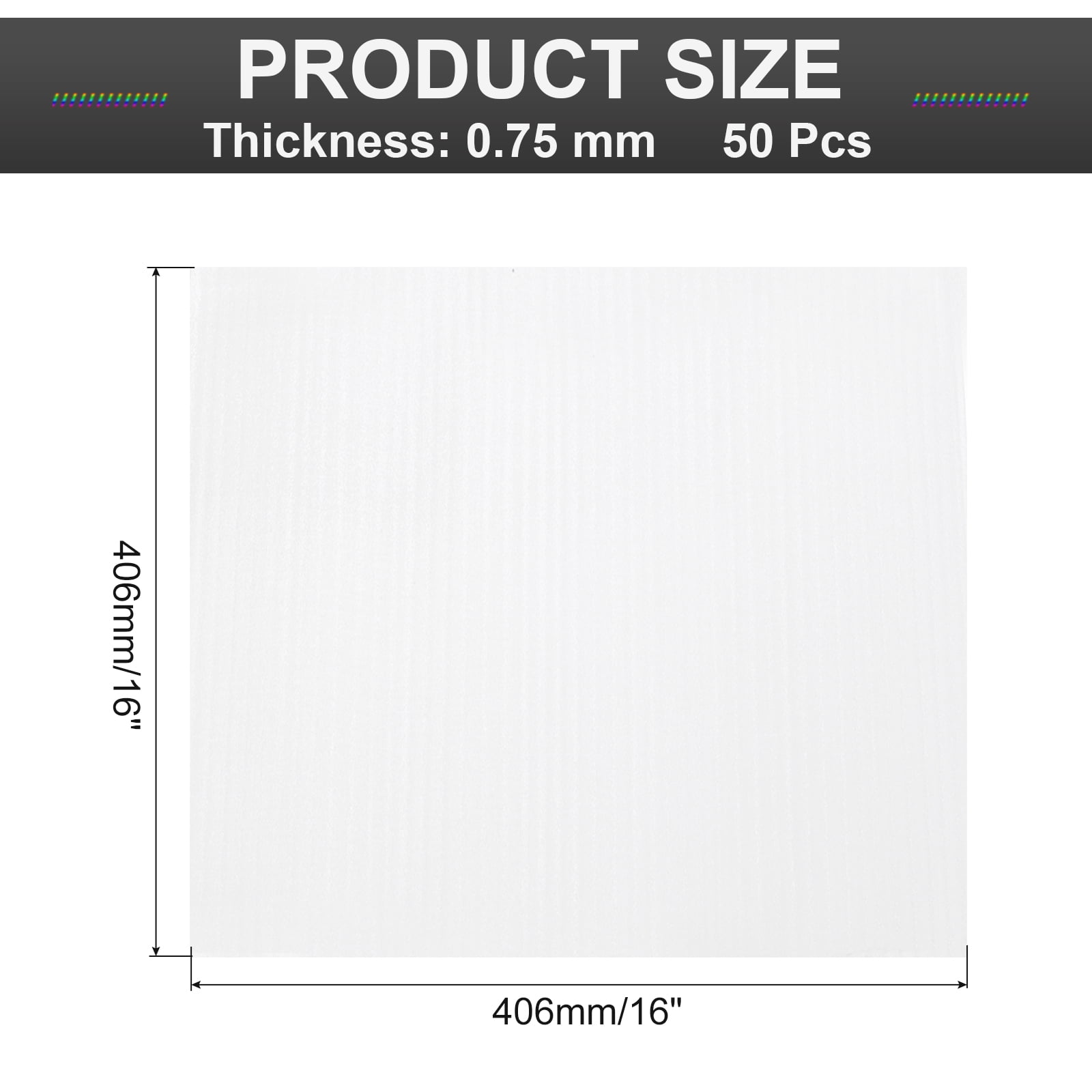 Uxcell Foam Packing Pouches 50 Pack 16'' x 16'' Wrap Bubble Pouches Cushion Foam Packing Supplies Packing sleeves White