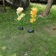 thumbnail image 3 of 1pc Outdoor Solar Power LED Narcissus Stick Lamp Lawn Light Outdoor Waterproof Pin Lamp for Decor (4 Forks White + Yellow), 3 of 3