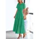 thumbnail image 3 of Vestido largo PRETTYGARDEN 2025, verano, cuello en V, ojales, color verde S, 3 of 8