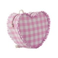 thumbnail image 3 of Bolsa de maquillaje con forma de corazón, organizador de maquillaje de viaje con asa, portátil y bonita bolsa de cosméticos. Rosa, 3 of 9