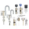 thumbnail image 1 of 8 PCS Visible Practice Lock Set Transparent Padlock Tubular Lock Picking Training Locksmith Tools Lockpicking Set for Beginners, 1 of 5