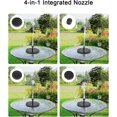 Standing Solar Fountain Pump with 4 Nozzles for Garden Pond, Patio