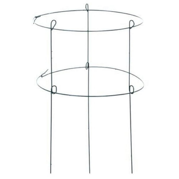 Panacea 89322GT 18" W x 36" L Double Green Metal Peony Ring Plant Support - Quantity of 10