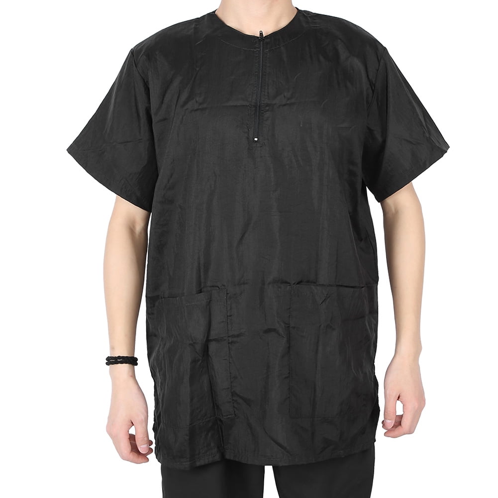 Robe de Barbier Cape de Coiffeur Blouse de Coiffeur pour Salon de Coiffure avec Poches Accessoire de Salon Walmart