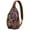 Rustic, variant on Rustic Paisley Ornament Sling Backpack, Vintage Bohemian Crossbody Shoulder Bag with Colorful Floral Pattern, Lightweight Travel Hiking Daypack