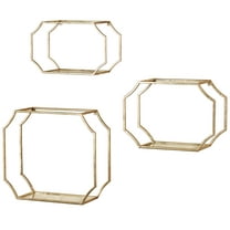 Laurent Openwork Wall Shelves Gold Set of 3 Three