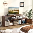 thumbnail image 5 of Costway 60" TV Stand with Charging Station Storage Shelves Industrial Entertainment Center, 5 of 10