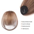 thumbnail image 3 of Bangs Pince à Cheveux Frange en Cheveux Humains Frange à Air Postiche pour Femmes Pince Frange Frange Cheveux Réels Frange Légère Frange Nette avec Tempes Frange une Pièce Extensions de Cheveux pour la Fête (Marron Clair 6#), 3 of 7
