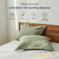 thumbnail image 2 of Simple&Opulence 100% Belgian Linen Pillow Shams -Set of 2, Queen Size - Basic Style Breathable Pure Linen Suitable for Home - Soft Durable Envelope Closure Pillowcases (20''x 26'', Olive Green), 2 of 6