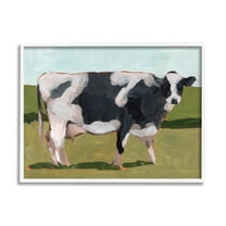 Stupell Industries Country Farm Cow Grazing Cattle Traditional Painting, 14 x 11, Design by Melissa Wang