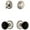 Polished Nickel, variant on Grandeur Newport Rosette Single Cylinder Knob Combo Pack with Coventry Knob and matching Deadbolt