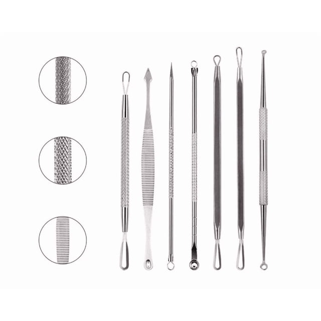 Herramientas Doble Punta Xtellar De Acero Inox. P/puntos Negros, 7 U