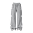 thumbnail image 7 of Wilark Girls Wide Leg Sweatpants with Bows Size 12, Fashion Baggy Elastic Waist Casual Track Pants Gray, 7 of 7