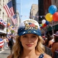 thumbnail image 4 of NIEWTR 250 Anniversary USA Hat Adjustable United States 250th Anniversary Hat 1776-2026 Embroidery USA Baseball Cap Men Women(B,One Size), 4 of 9