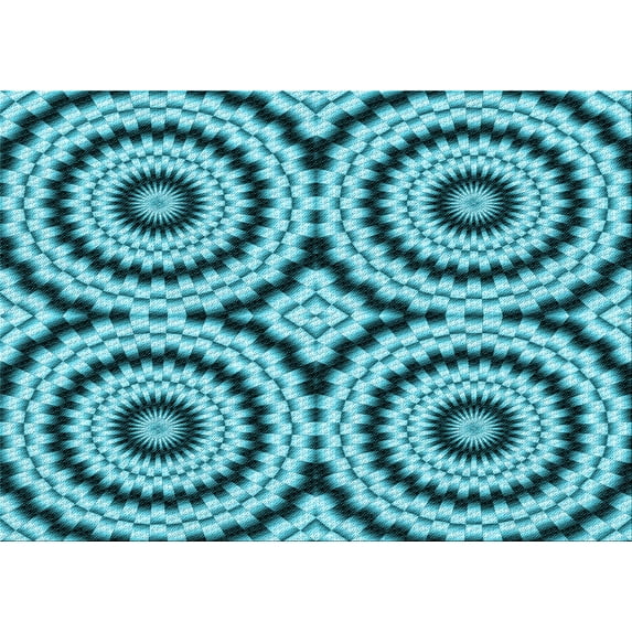 Ahgly Company Indoor Rectangle Patterned Teal Green Area Rugs, 8' x 12'