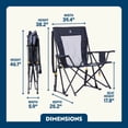 thumbnail image 4 of GCI Outdoor Comfort Pro Rocker XL Oversized Rocking Camping Chair, Heathered Charcoal, 4 of 10
