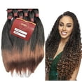 thumbnail image 6 of 6X Pre-Stretched Professional Braiding Hair 100% Kanekalon Hot Water Setting Itch Free Ultra Yaki Ombre Tangle-free Mega Pack Synthetic Hair Extensions for Braids and Crochet, 6 of 8