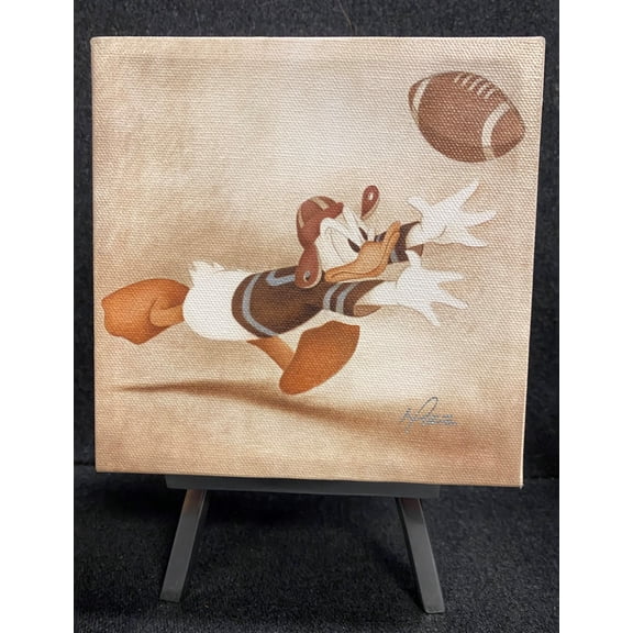 Wide Open by Mike Kupka Canvas + Easel Featuring Donald Duck