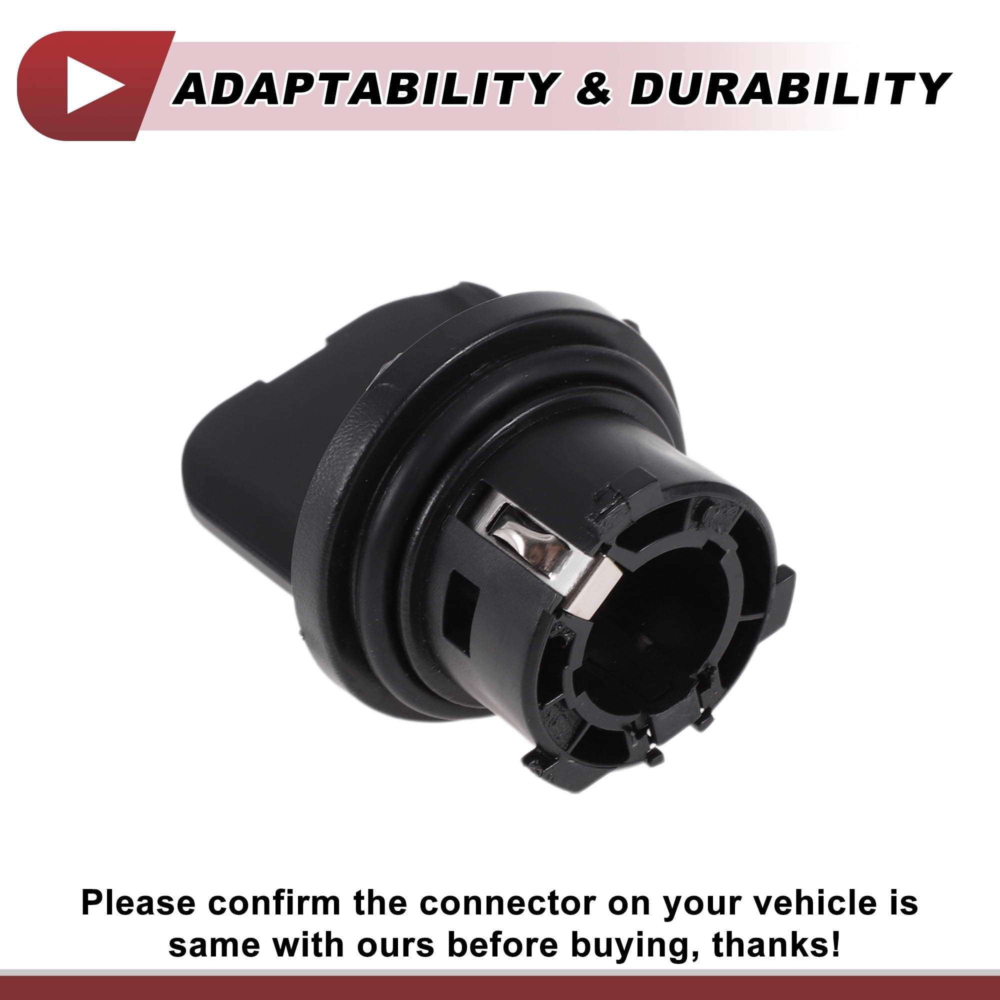 Unique Bargains Front Indicator Light Socket Lamp Bulb Connector 1Pc Black