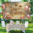 thumbnail image 6 of 5.9x3.6FT Elegant Pink Gold Happy Birthday Backdrop Crown Rose Pearl Birthday Background for Women Girls Pink Floral Golden Leaves Princess Birthday Party Decorations Banner Photo Booth Props, 6 of 6