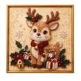 thumbnail image 3 of DIY Christmas Pearl Bead Art Kit for Beginners, Holiday Mosaic Craft Set with Canvas, Plastic Beads, Applicator Pen, Wax, Sorting Tray, Instructions & Photo Frame, Family DIY Wall Art Holiday Gift, 3 of 7