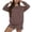 Brown, variant on SGMVNU Women's 2 Piece Outfits Sets Solid Color Long Sleeve Sweatshirt and Loose Sweat Shorts Suits Summer Fall Sweatsuits(Green, XL)