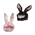 thumbnail image 1 of Sombrero de Conejo Yinane para Pascua Foto Prop Fiesta Cosplay rosa y negro, 1 of 8