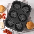 thumbnail image 3 of Silicone Burger Bun Pan with 6 Cavities for Even Baking and Easy Release, 3 of 10