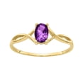 thumbnail image 2 of Primal Gold 14 Karat Yellow Gold Amethyst Birthstone Ring, 2 of 5
