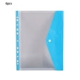 thumbnail image 2 of Yunuuuoa A4 Loose Leaf File Pouch , Plastic Document Storage Binder Pockets with Snap Button, Transparent File Folder Organizer for School Office Supplies, Multi-Purpose Filing System, 2 of 7