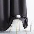 thumbnail image 6 of THD Cambridge Black Curtains 84 Inch Long - Black Curtains for Bedroom, Sleep Well Thermal Insulated Light Blocking Winter Window Curtain Grommet Panels, Set of 2 (52 W x 84 L, Black), 6 of 9
