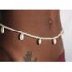 thumbnail image 4 of Bohemian tassel beaded waist chain white pearl belly chains shell waist chain bikini chain body jewelry for women, 4 of 4