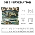 thumbnail image 5 of Qinduosi Retro Vintage Wood Background with Sea Animal Throw Pillow Covers Linen Pillowcase Cushion Cover Home Decor White, 5 of 5