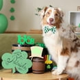 thumbnail image 4 of Meggemo St Patrick's Day Pet Party Costume Collar Irish Festival Shamrock Dog Cat Collar Adjustable Soft Fabric Pet Accessory For Holiday Celebrations Festive Pet Decor, 4 of 6