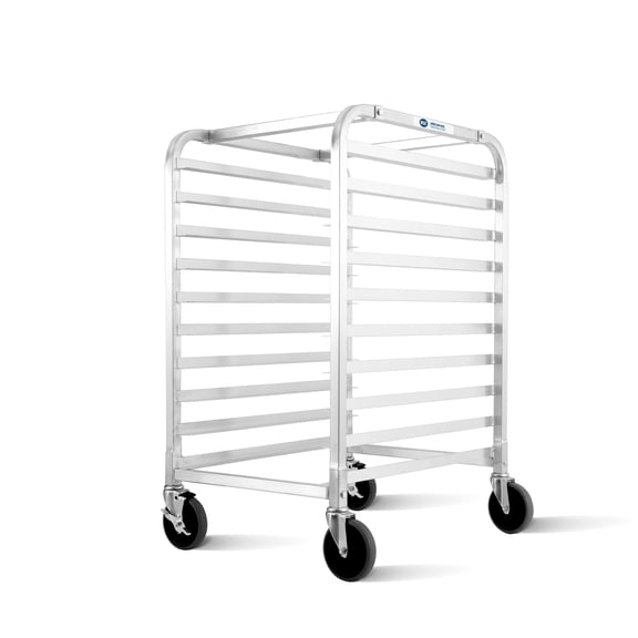 BIEAMA 10-Tier Sheet Pan Rack, NSF Bun Pan Rack, Aluminum Bakery Rack, Home Commercial Kitchen Bakery Cooling Rack, 4 Wheels