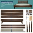thumbnail image 7 of Acacia Aurora Solid Wood Bed Frame With headboard King Chocolate, 7 of 7