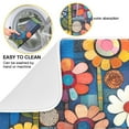 thumbnail image 3 of Yayeee Dish Drying Mat for Kitchen Counter Ultra Absorbent Easy Clean Pad 18x16", Blue Colorful Flowers, 3 of 7