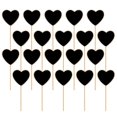 thumbnail image 2 of Chalkboard Toppers Heart Shaped For Price Tag 18.2*7.6cm 20Set Black Wooden, 2 of 2